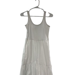 NWT J.Crew Tiered knit mixy midi dress in white size petite small